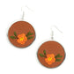 Prairie Patchwork - Orange Earring