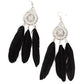 Pretty in PLUMES - Black Earring