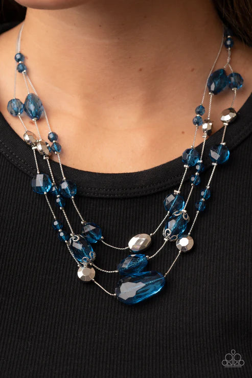 Prismatic Pose Blue Necklace