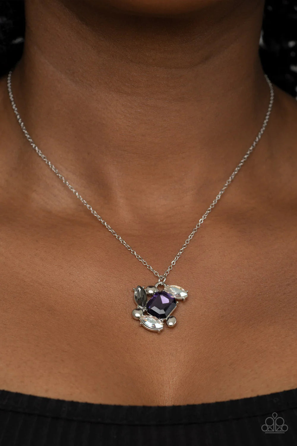 Prismatic Projection Purple Necklace