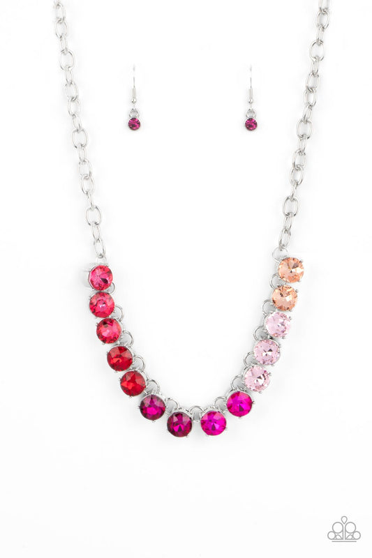 Rainbow Resplendence Pink Necklace