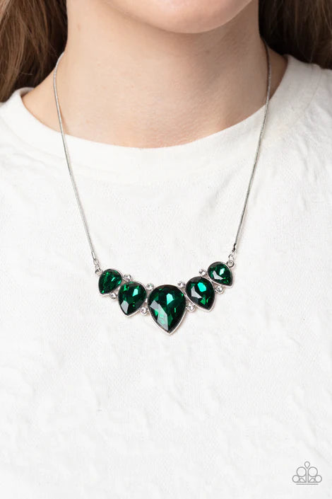 Regally Refined Green Necklace