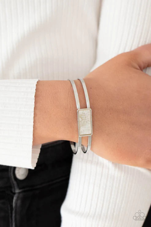 Remarkably Cute and Resolute - White Bracelet