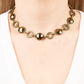 Rhinestone Rollout - Brass Necklace