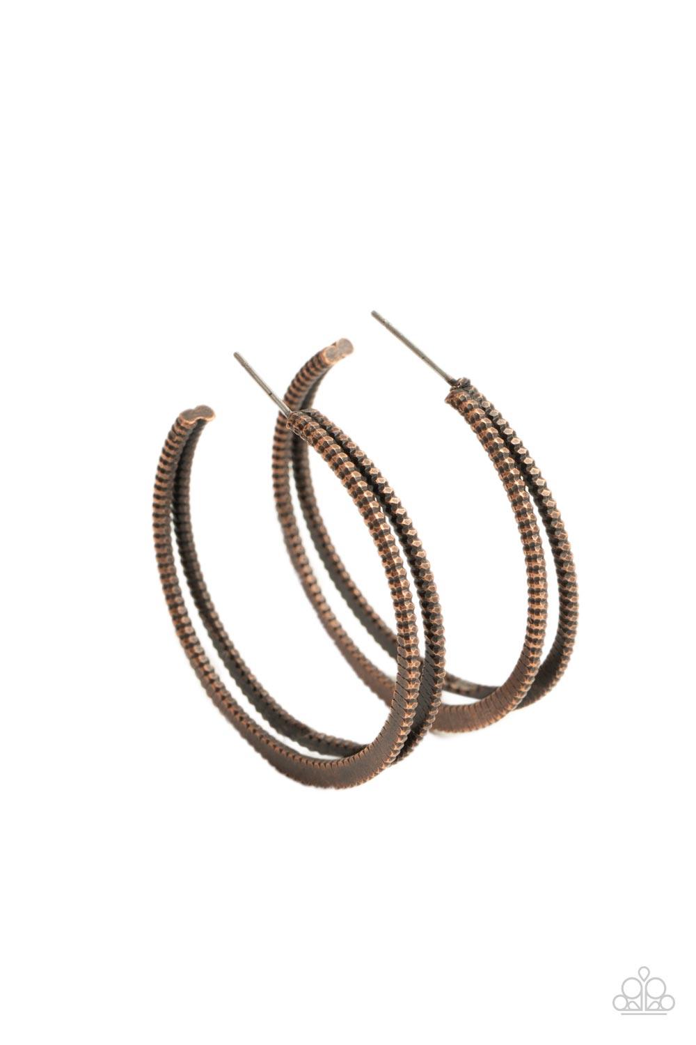 Rustic Curves - Copper Earring