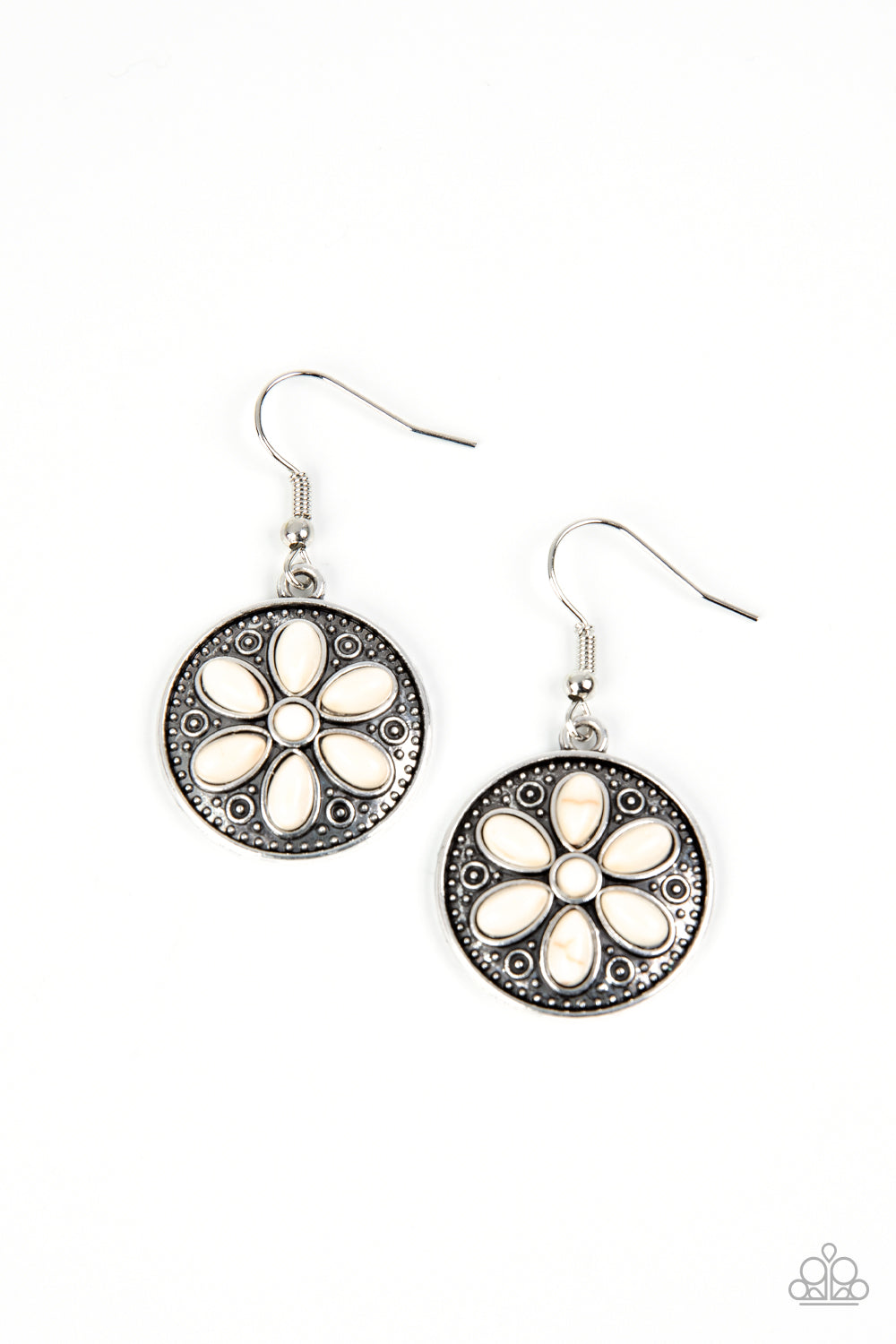 Saguaro Spring - White Earring