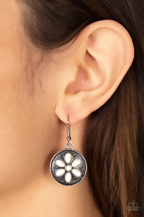 Saguaro Spring - White Earring