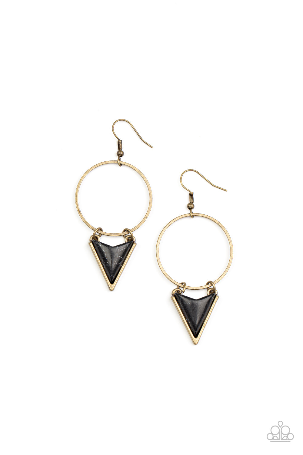 Sahara Shark - Brass Earring