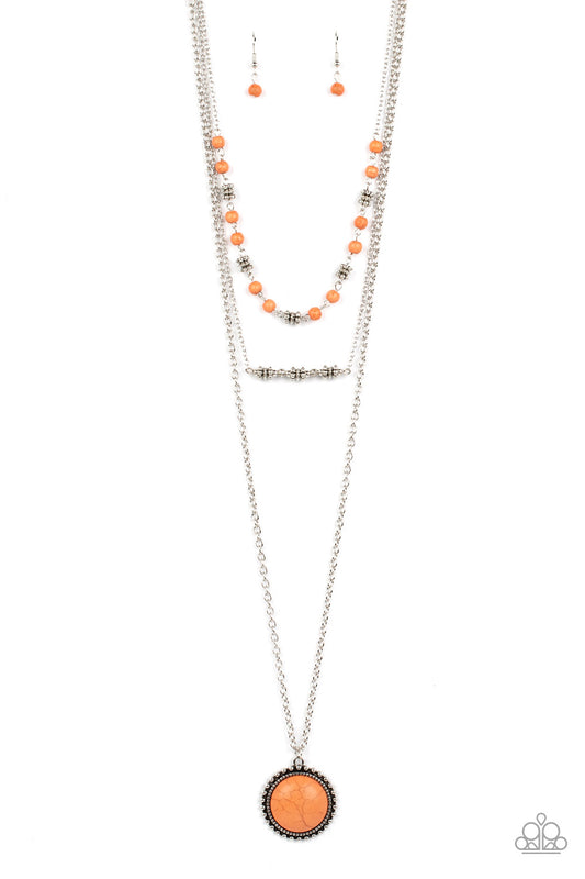 Sahara Symphony Orange Necklace