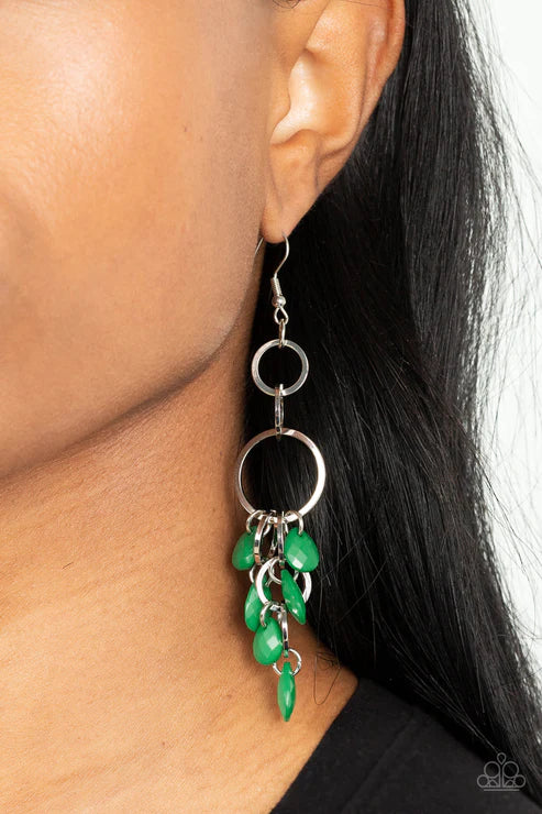 Sandcastle Sunset Green Earring