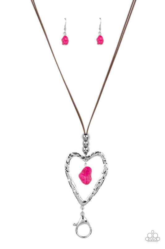 Santa Fe Sweetheart - Pink Necklace