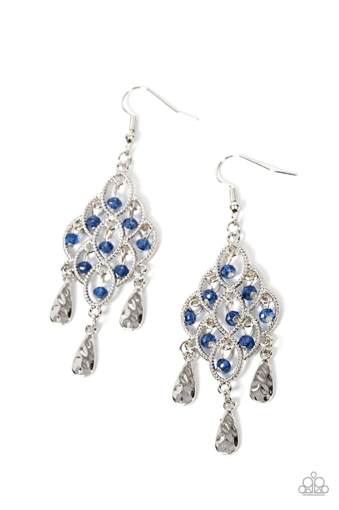 Sentimental Shimmer - Blue Earring
