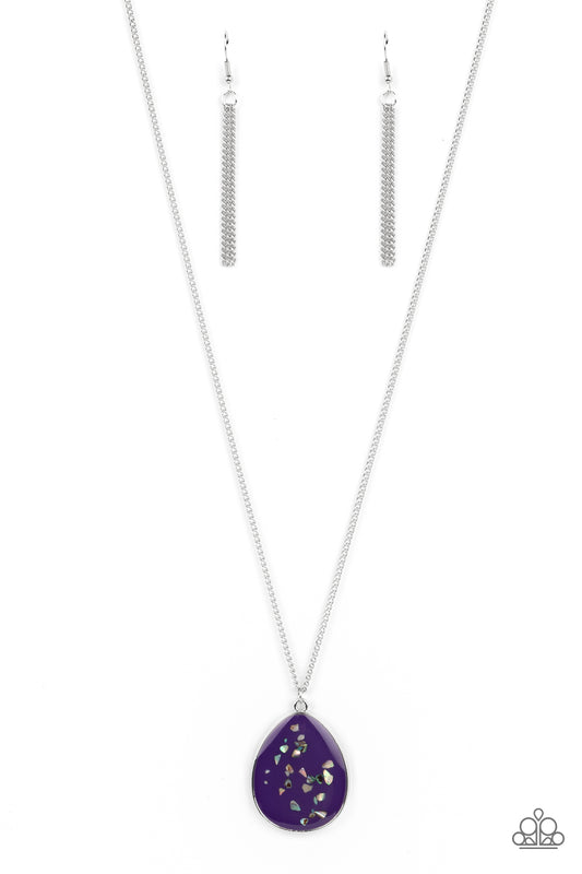 Shimmering Seafloors Purple Necklace