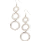 Shimmering in Circles - White Earring