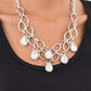 Show-Stopping Shimmer- White Necklace