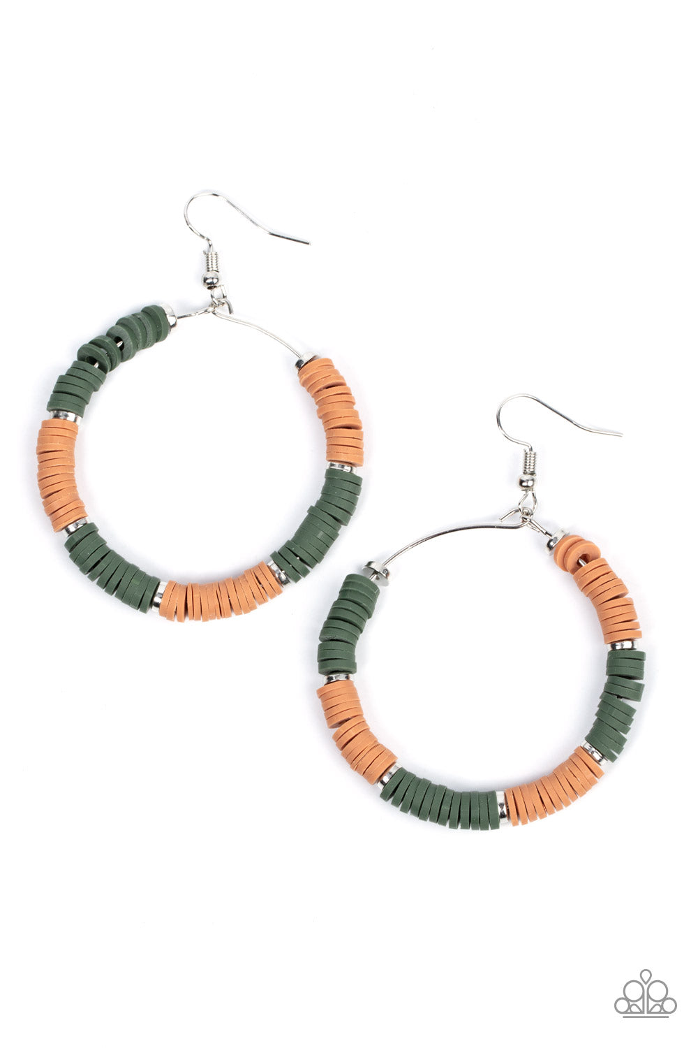 Skillfully Stacked - Green Earring