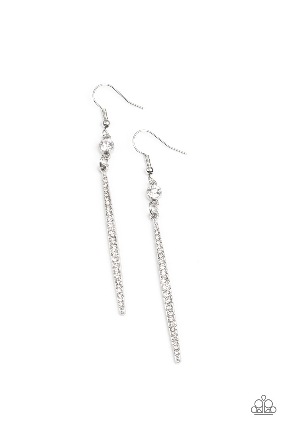 Skyscraping Shimmer - White Earring
