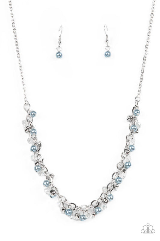 Soft-Hearted Shimmer - Blue Necklace