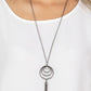 Spiraling Sparkle - Gun Metal Necklace
