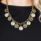 Spot On Sparkle - Brass Necklace