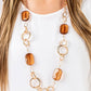 Stained Glass Glamour - Brown Necklace