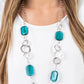 Stained Glass Glamour Blue Necklace