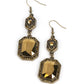 Starry-Eyed Sparkle - Brass Earring