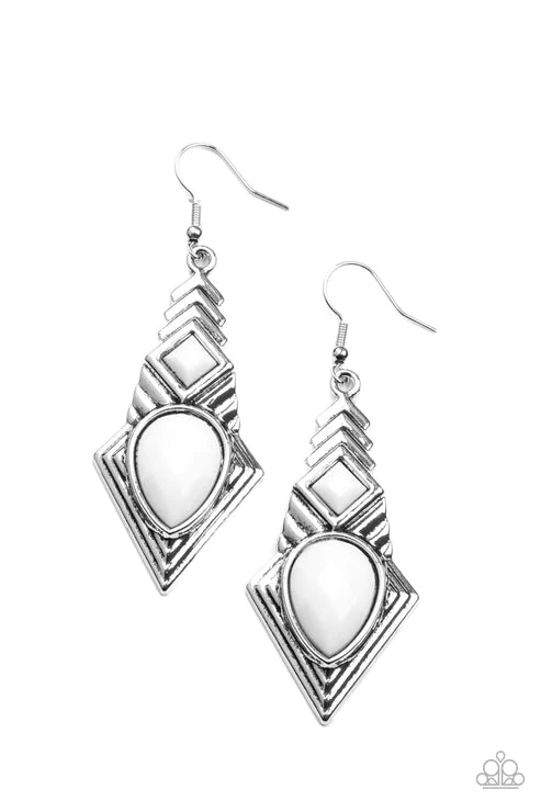 Stylishly Sonoran - White Earring