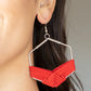 Suede Solstice - Red Earring