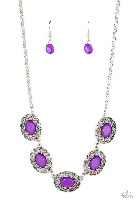 Sunshiny Shimmer - Purple Necklace