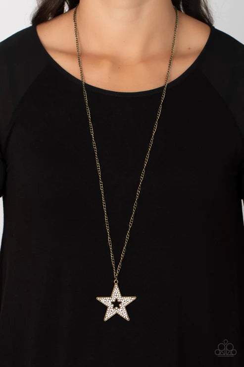 Superstar Stylist Brass Necklace