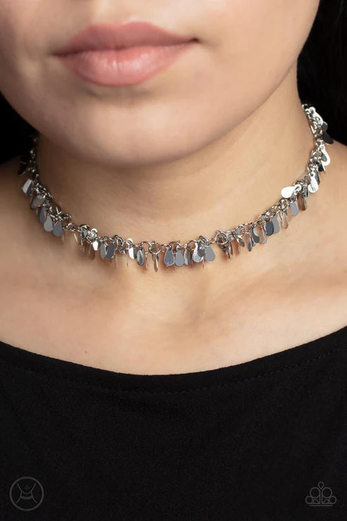 Surreal Shimmer Silver Necklace