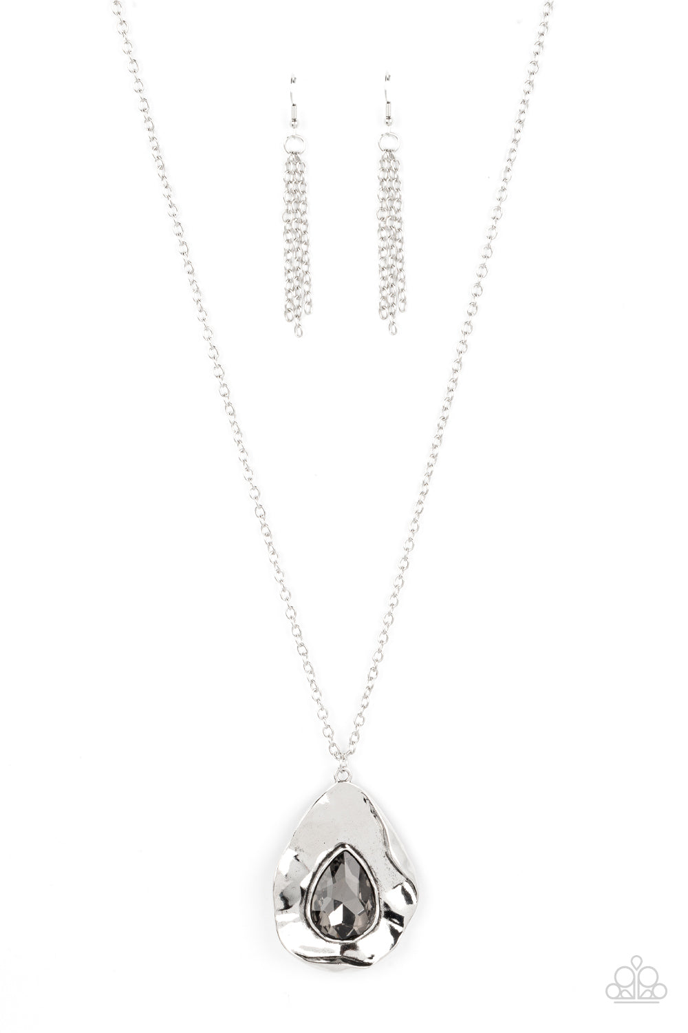 Surrealist Sparkle - Silver Necklace