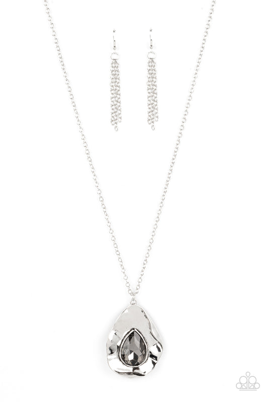 Surrealist Sparkle - Silver Necklace