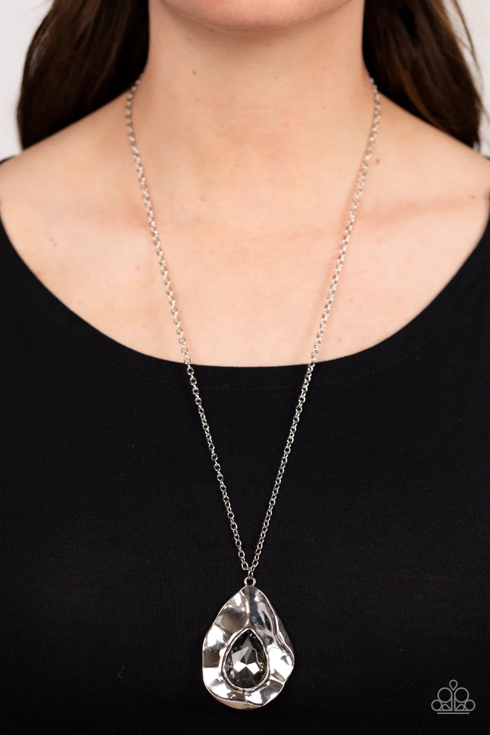 Surrealist Sparkle - Silver Necklace