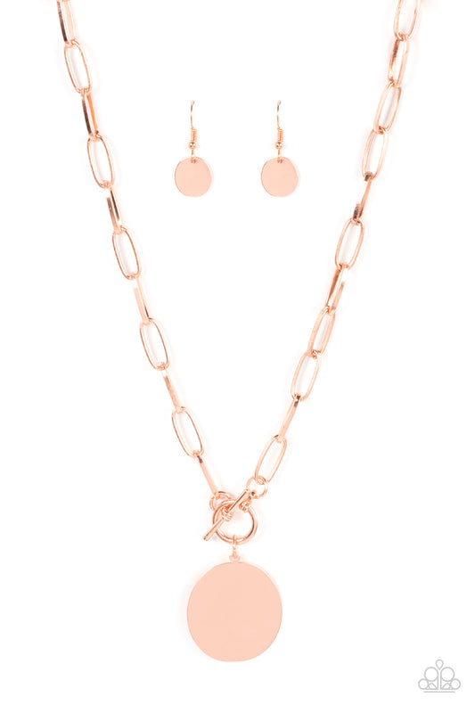 Tag Out Copper Necklace
