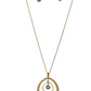Tasteful Teardrops - Brass Necklace