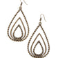 Tastefully Twisty - Brass Earring