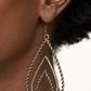 Tastefully Twisty - Brass Earring