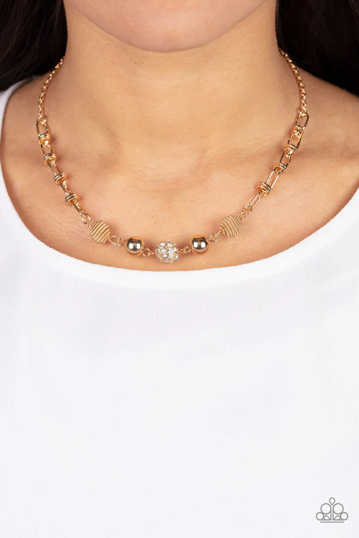 Taunting Twinkle Gold Necklace