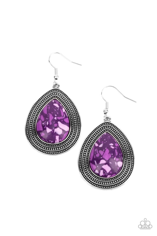 Terrazzo Tundra - Purple Earring