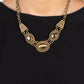 Textured TRAPEZOID - Brass Necklace