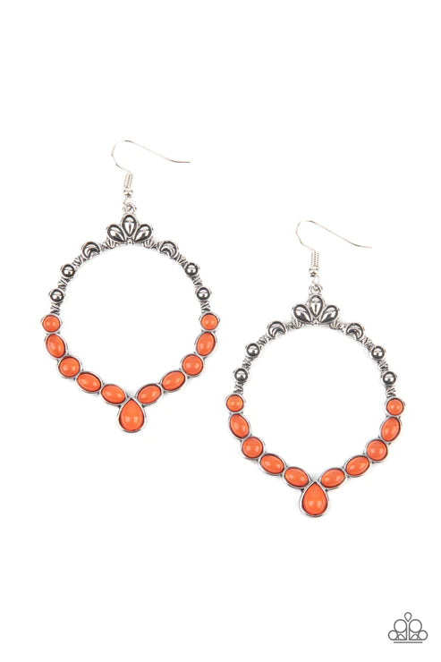 Thai Treasures Orange Earring