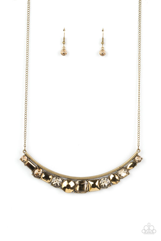 The Only SMOKE-SHOW in Town Brass Necklace