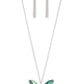 The Social Butterfly Effect Green Necklace