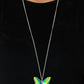 The Social Butterfly Effect Green Necklace