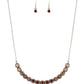 Throwing SHADES - Brown Necklace