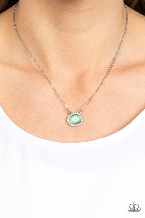 Treasure Me Always - Green Necklace