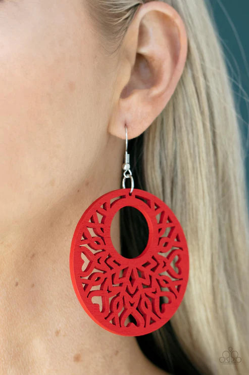 Tropical Reef - Red Earring