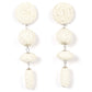 Twine Tango - White Earring